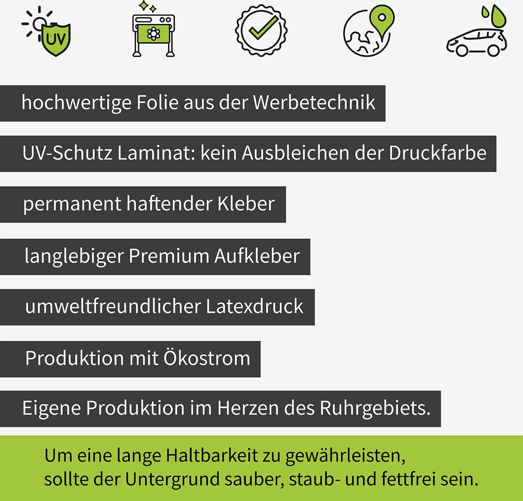 iSecur Aufkleber Bitte 2 Meter Abstand halten I 30 x 10 cm I UV- und wetterfest I Waschanlagen-geeignet I Aufkleber für Rollstuhl-Fahrer Fahrdiens...