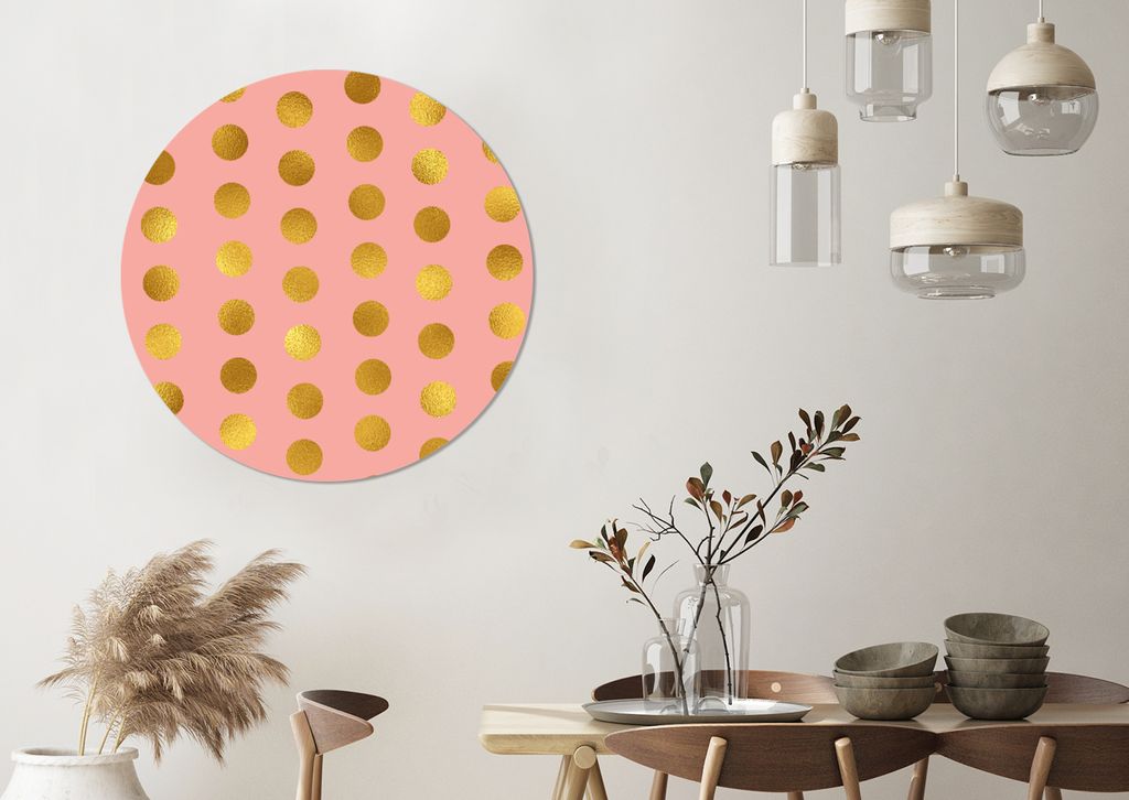 MuchoWow - Wand-Kreis - Wohnzimmer - Bild - Runde - Wanddeko - Dibond - Kunstdrucke