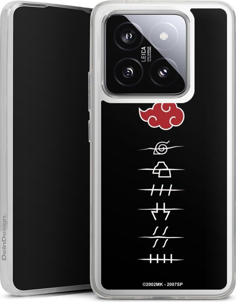 DeinDesign Handyhülle für Xiaomi 14T Silikon Hülle Case Smartphone Schutzhülle Naruto Shippuden Offizielles Lizenzprodukt Akatsuki