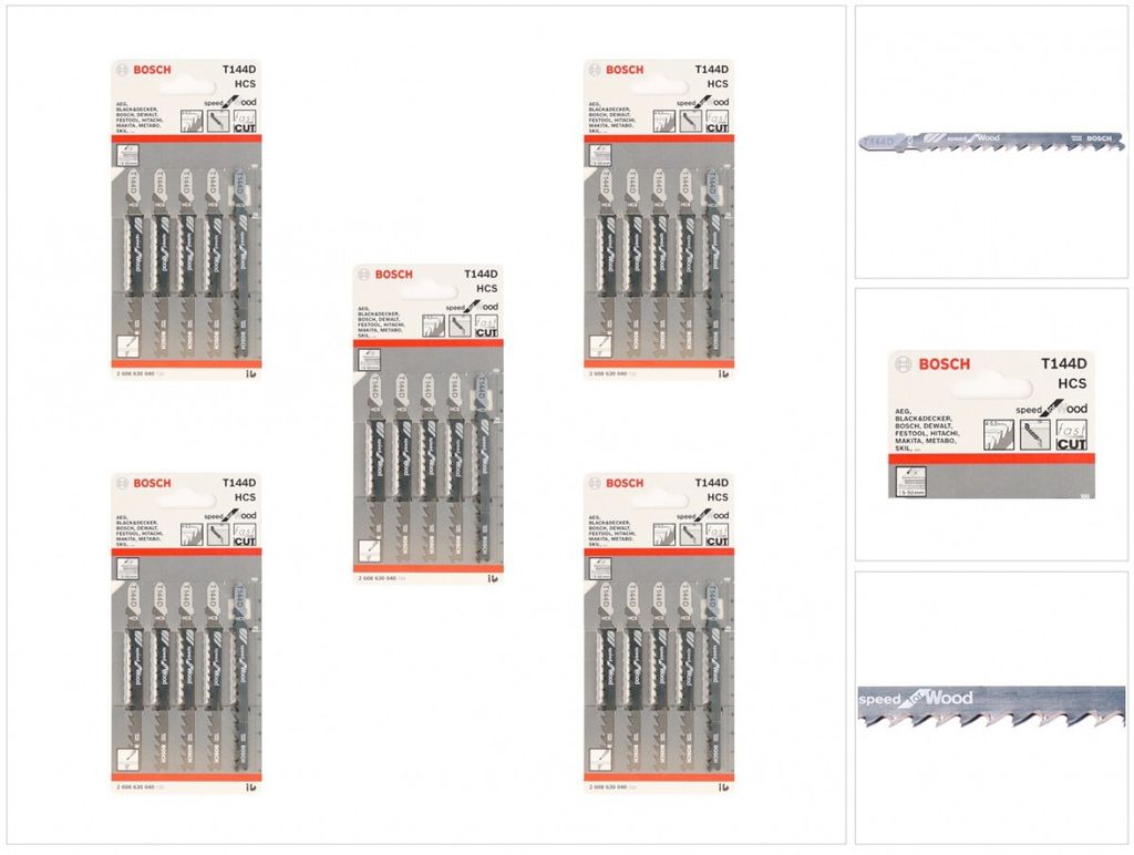 Bosch 2608633625 1x25 Bosch Stichsägeblätter T 144 D Obrázek produktu 