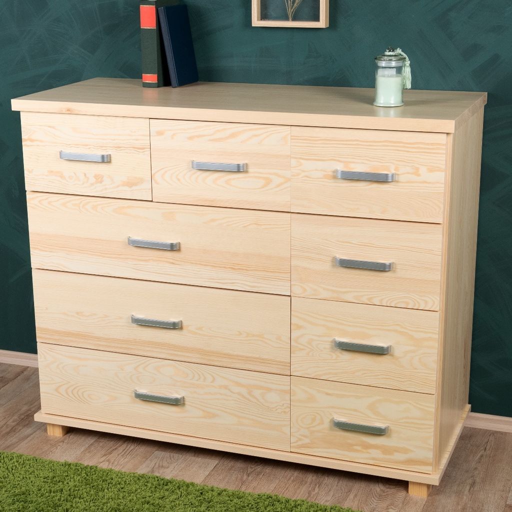 Kommode Kiefer massiv Vollholz natur Columba 20 - Produktbild 