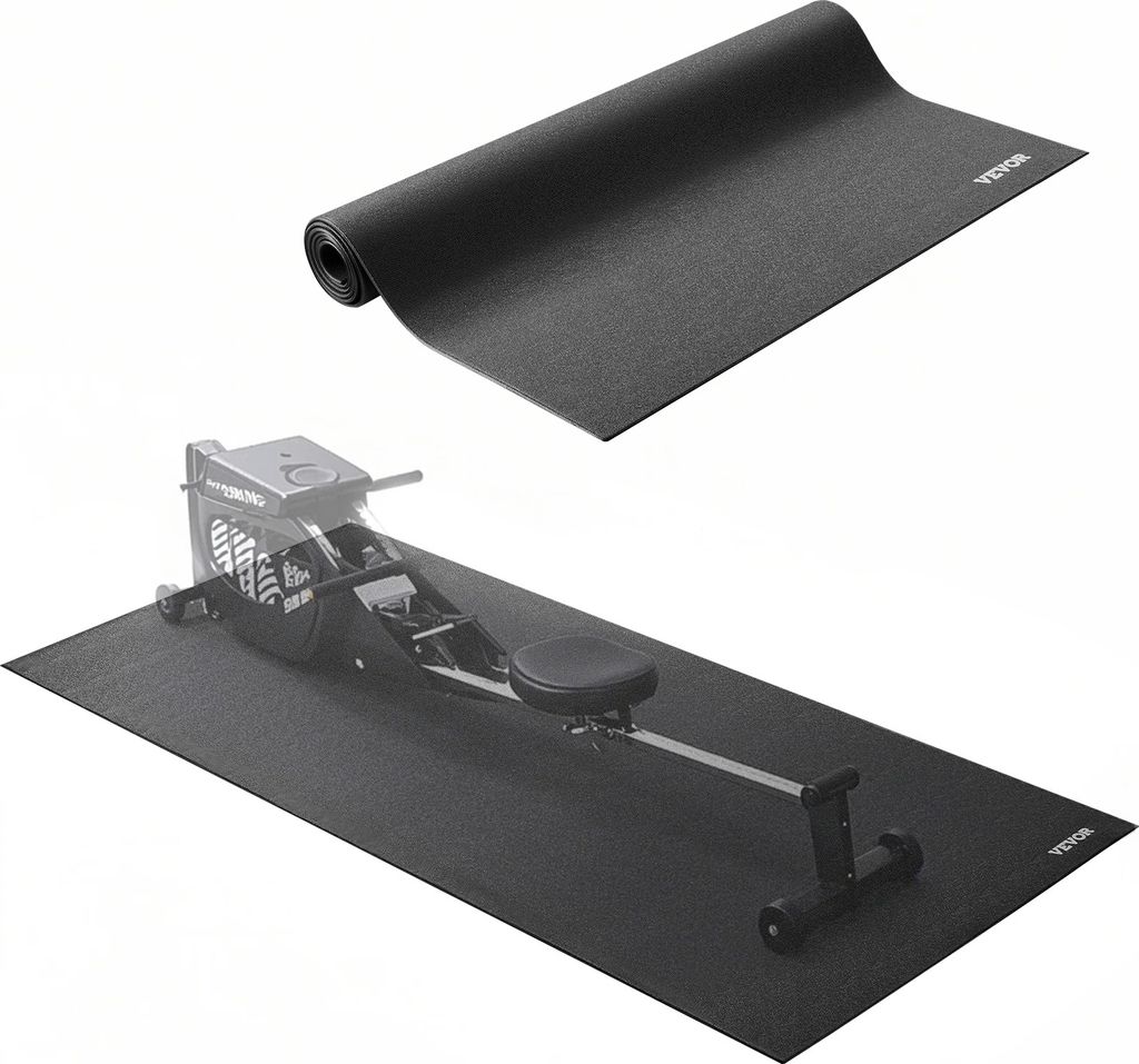 VEVOR Laufbandmatte für Teppichboden Bodenschutzmatte (915 x 1820 mm) für Sportgeräte 6 mm dick, Trainingsgerätematte für Laufbänder Ellipsen...