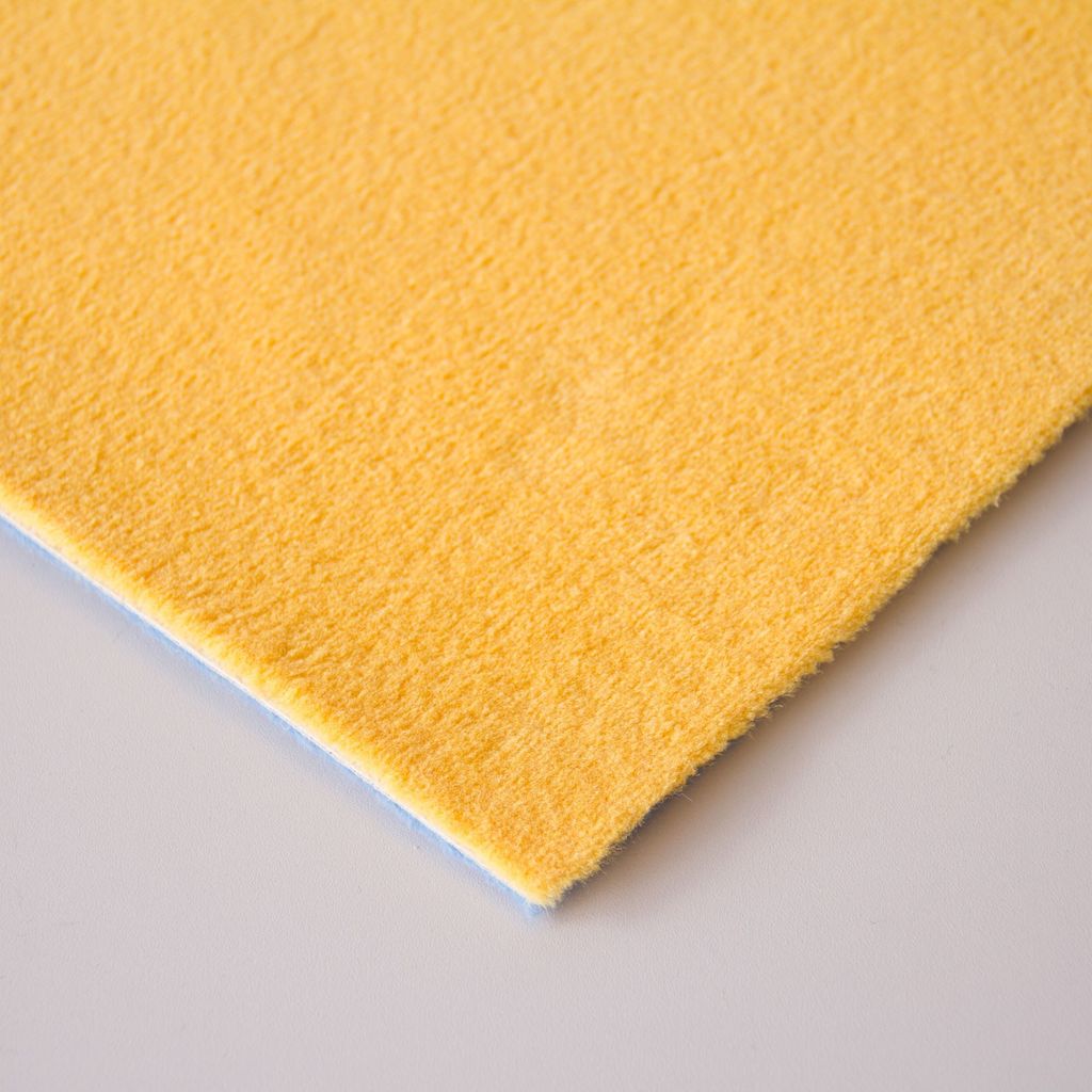 Steffensmeier Velours Teppichboden Verona Meterware | Auslegware für Kinderzimmer Wohnzimmer Schlafzimmer | Gelb, Größe: 200x400 cm