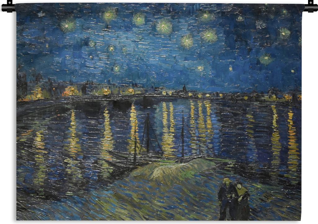 MuchoWow Wandteppich Wandbehang Van Gogh - Brücke - Alte Meister 150x112.50 cm Tapisserie Dekoration Wandtuch - Wanddecke - Wandteppiche