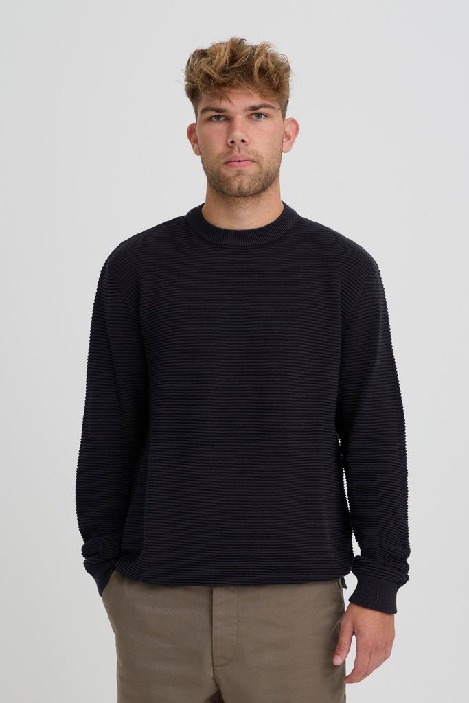 !Solid SDValencia Herren Strickpullover Feinstrick Pullover mit Rundhalsausschnitt und Struktur Strick 100% Baumwolle Regular fit