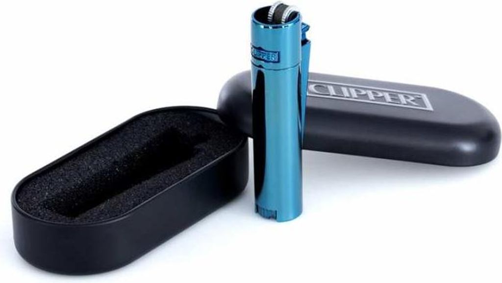 Clipper Metall Feuerzeug: Deep Blue Produktbild 