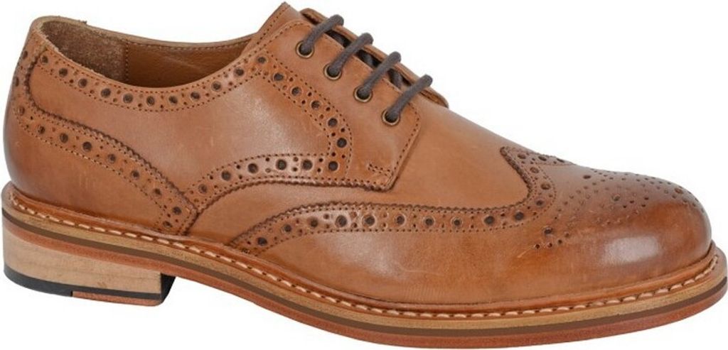 Woodland - Herren Halbschuhe, Leder DF2309 (43 EU) (Hellbraun)