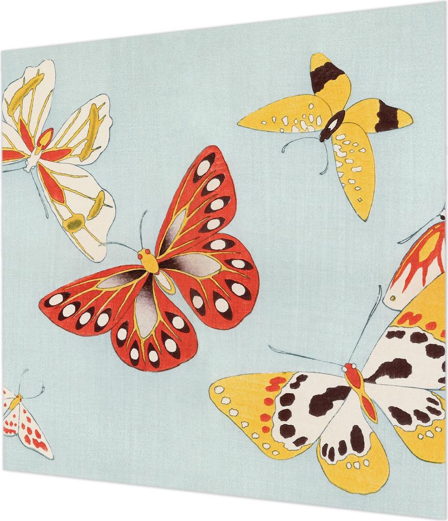 Wandtapete - Dekorative Tapete für Wohnzimmer - Tapetenfolie für Wanddekoration - 250x250 cm - Künstlerische Schmetterlinge