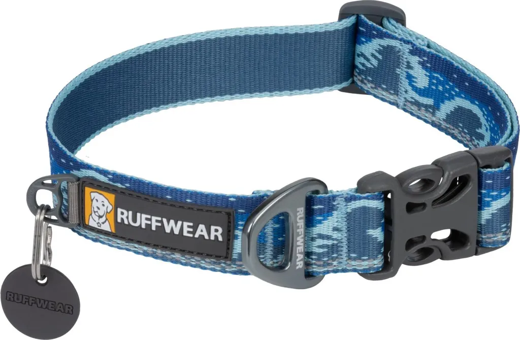 Collare Ruffwear Crag Midnight Wave L | Sicurezza e Stile Riflettente
