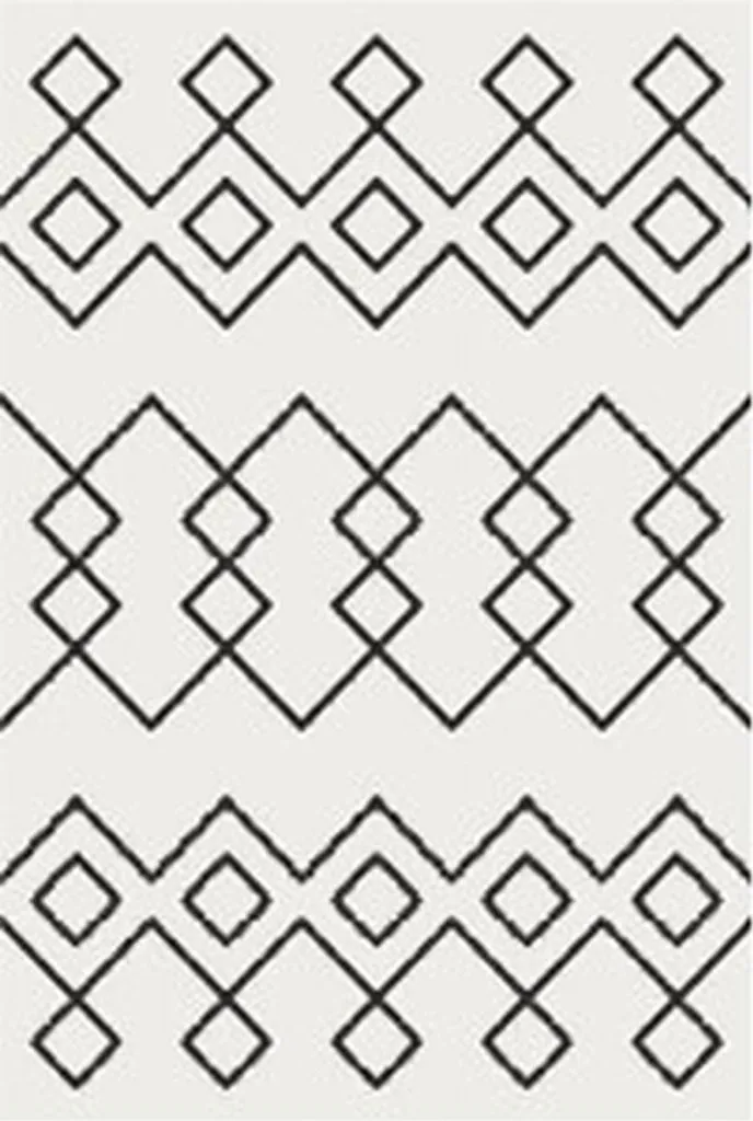 Tapis rond blanc 190 cm Moroccan Dream - Texture douce et design ethnique