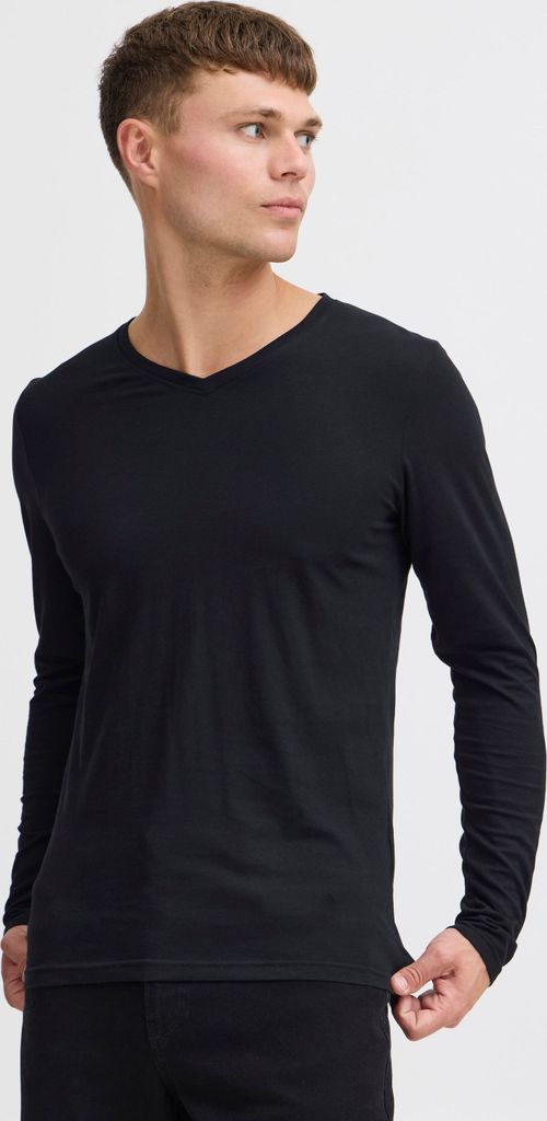 SOLID SDBasil Herren Longsleeve Langarmshirt Shirt Basic im 2er Pack oder 3 er Pack mit V- Ausschnitt im 2er Pack Baumwollmischung Slim fit