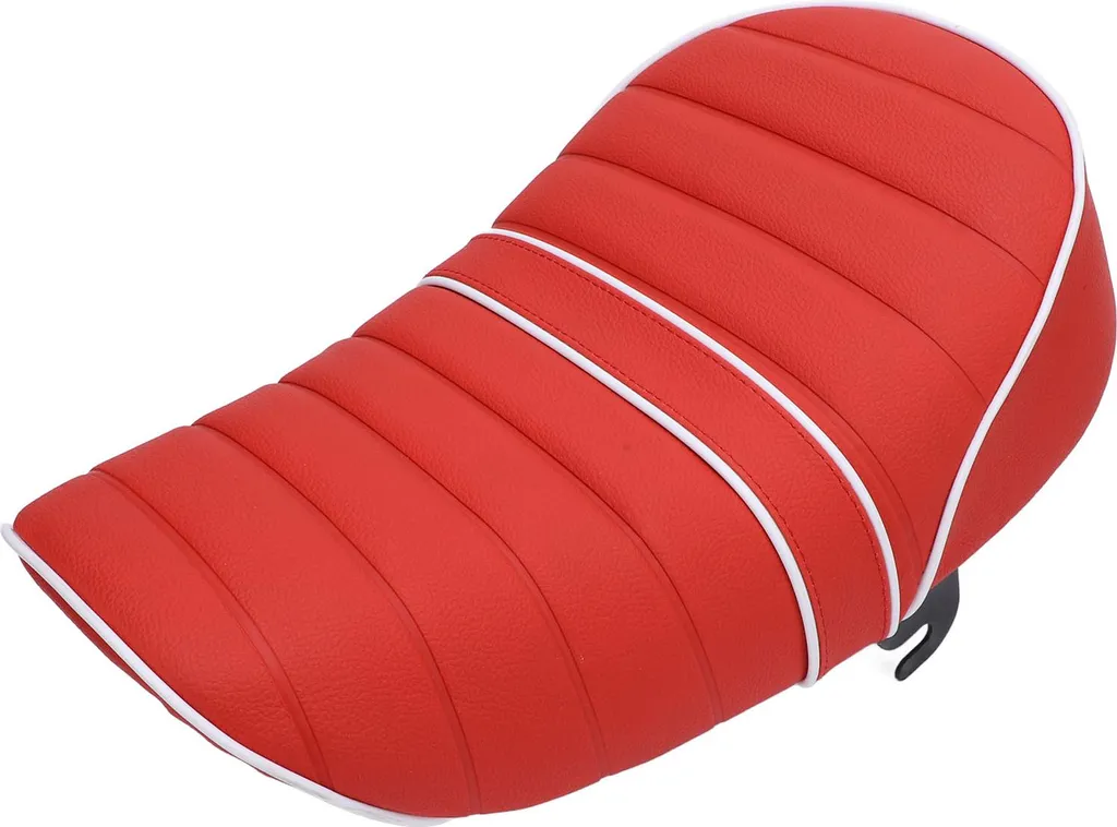 Mini sella per bicicletta, in Pelle finta rossa idrorepellente con supporto fisso per moto Z50 Z50J Z50R Z50M Z50Z Monkey Trail - 2
