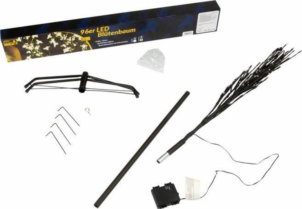 Vánoční dekorace světelný strom 150 cm, 96 LED, teple bílá Obrázek produktu 
