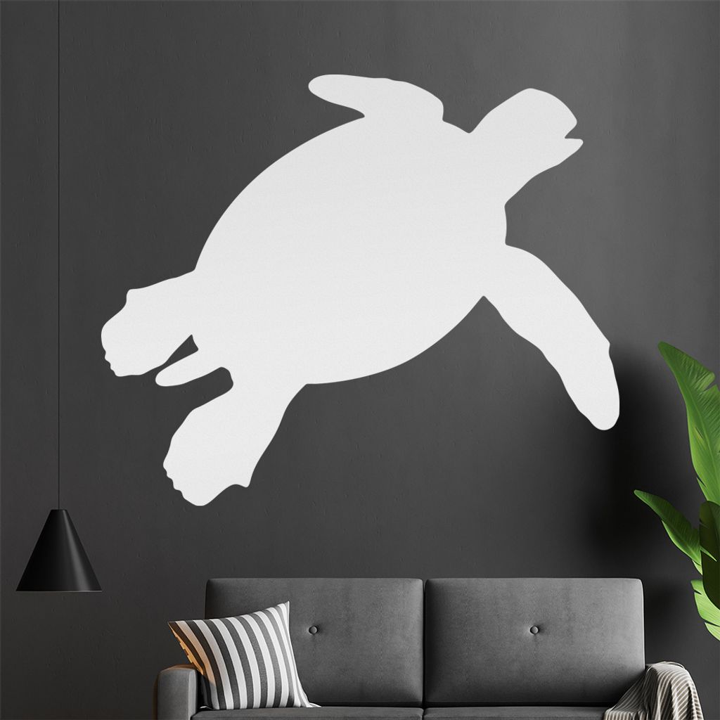 KIWISTAR Schildkröte - Meeresschildkröte Ozean Wandtattoo in 6 Größen - Wandaufkleber Wall Sticker - Dekoration, Küche, Wohnzimmer, Schlafzimm...