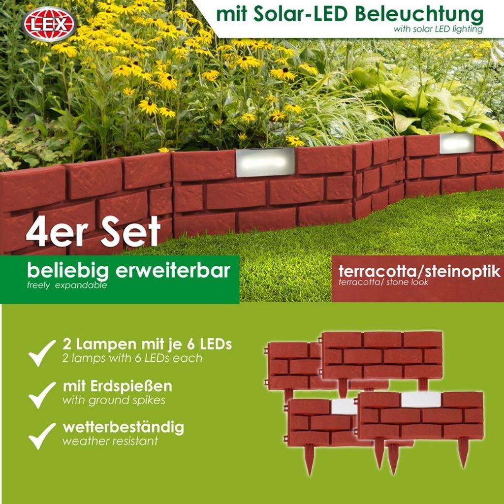 Linder Exclusiv Záhradná palisáda so solárnym LED Obrázok produktu 3