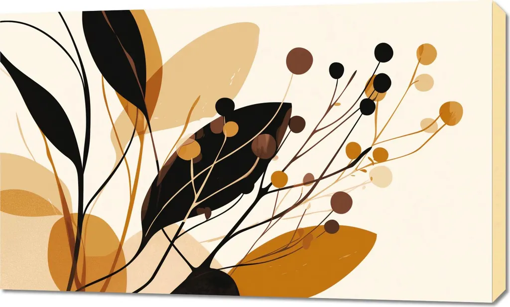 Tableau Image 100 x 60 cm Silhouettes d'automne Décoration Murale