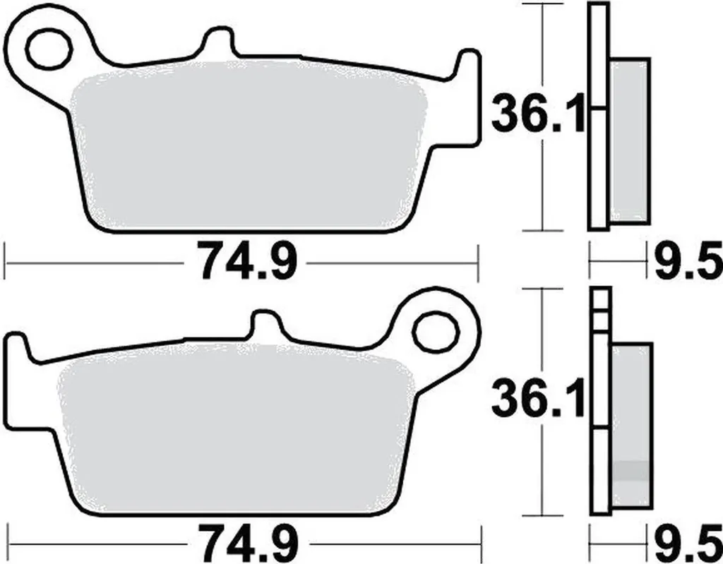 Plaquettes de frein arrière pour réparer Gas Gas EC 250 année 2000-08