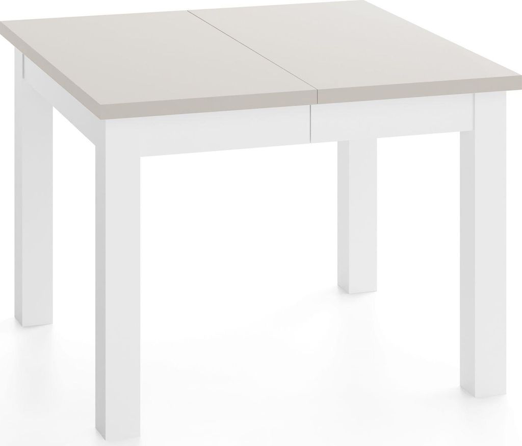 Quadratischer Esstisch Ausziehbar 100 bis 200 cm – Verlängerbar, für 4-12 Personen mit Weißen Holzbeinen – Tisch für Wohnzimmer & Esszimmer...