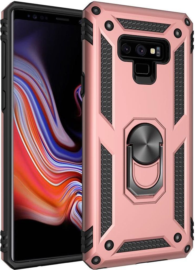 LaimTop Galaxy Note 9 Hülle, Hybrid Robuste Rüstung Drehbarer Ring Halter Ständer Dual Layer Hard PC + TPU Stoßfest Schutzhülle für Samsung G...