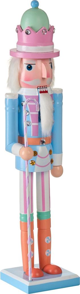 BELIANI Nussknacker-Figur blau Kiefernholz handgefertigte Produktbild 