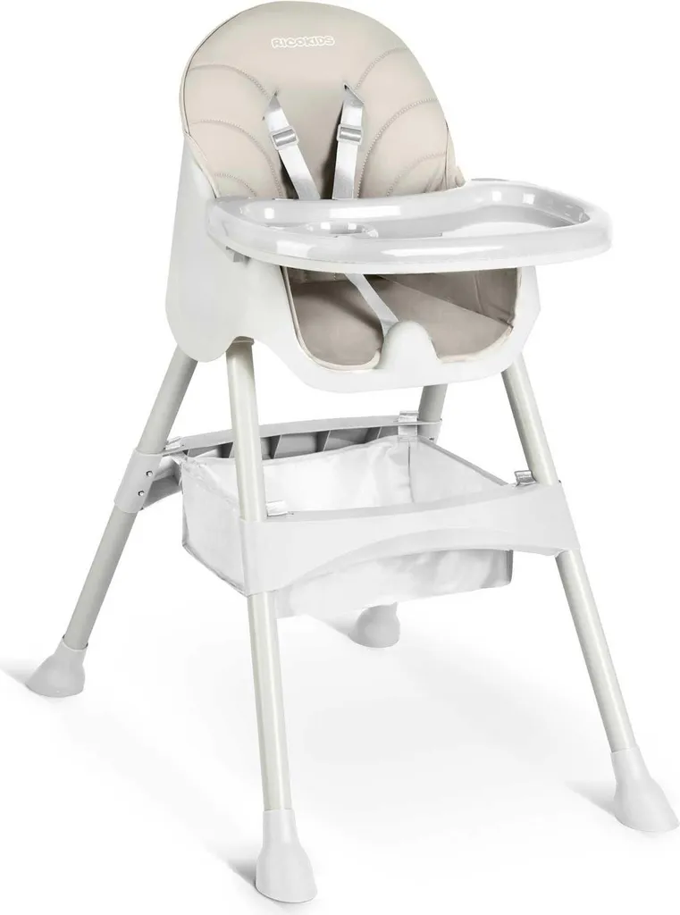 Chaise haute bébé facile à nettoyer Milo Ricokids avec table et bavoir