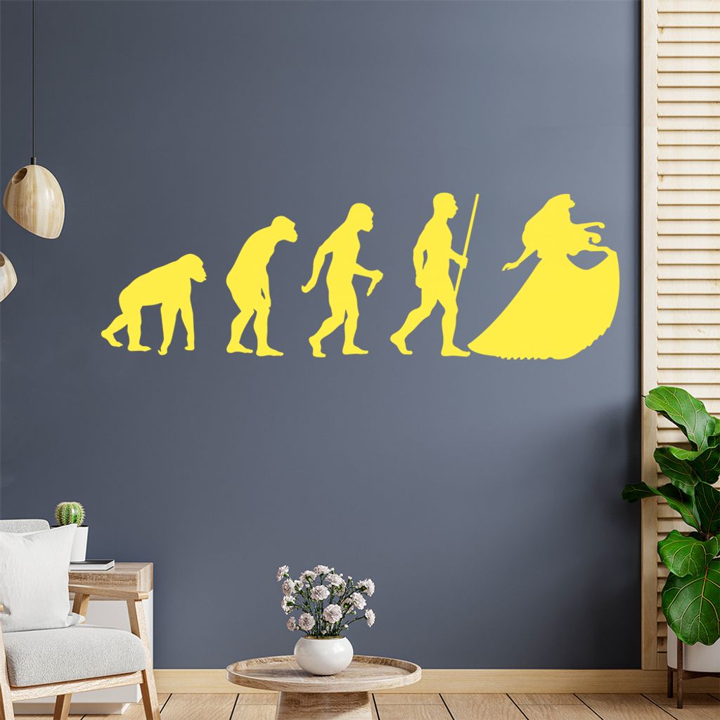 Prinzessin Evolution Wandtattoo Wandaufkleber Wall Sticker - Dekoration, Küche, Wohnzimmer, Schlafzimmer, Badezimmer