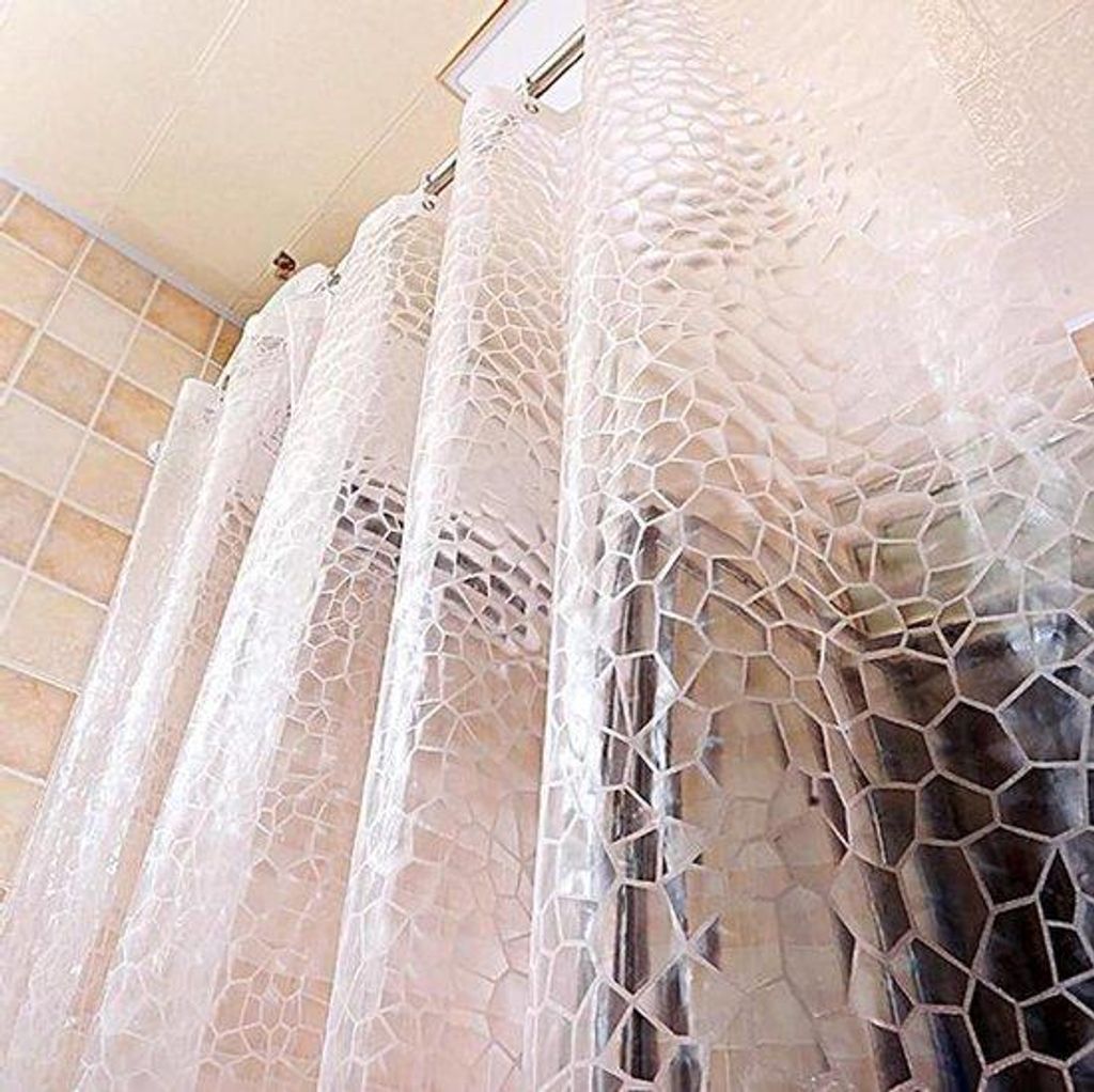180x200 cm Wasserfestes Duschvorhang aus 100% EVA-Material - Wasserfest und Schimmelresistent - 12 Ringe enthalten - Hochwertig - Stil 1 Duschvorhang
