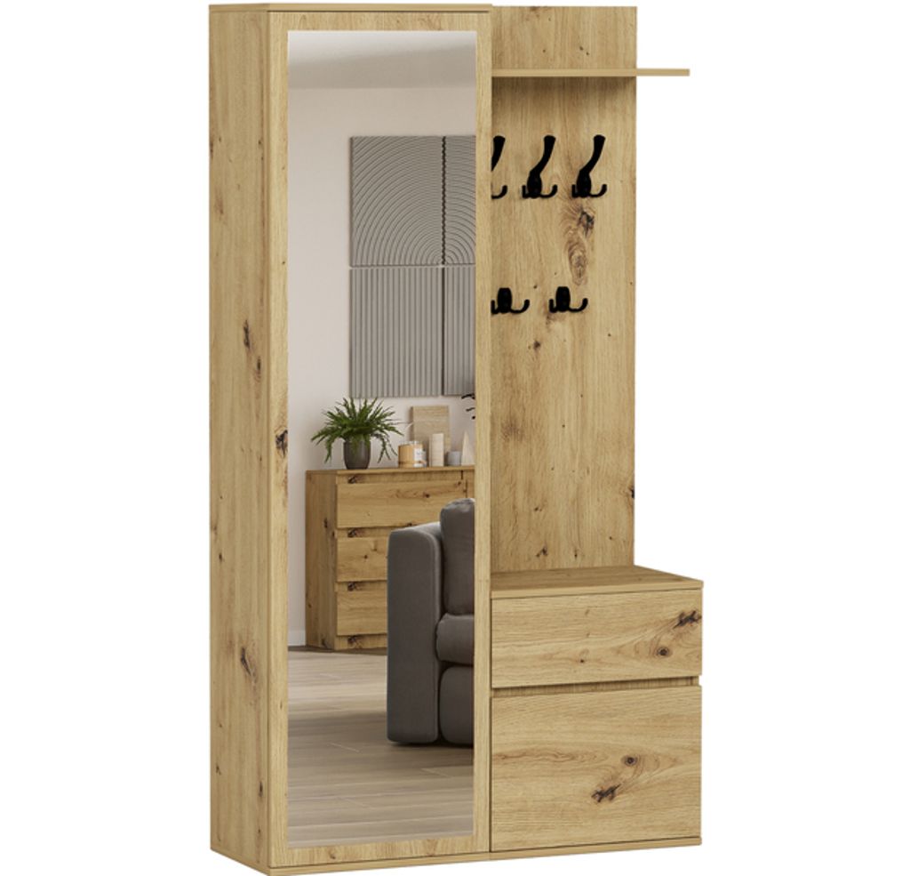 Framire Šatní skříň zrcadlo věšák botník artisan V-5 Obrázek produktu 