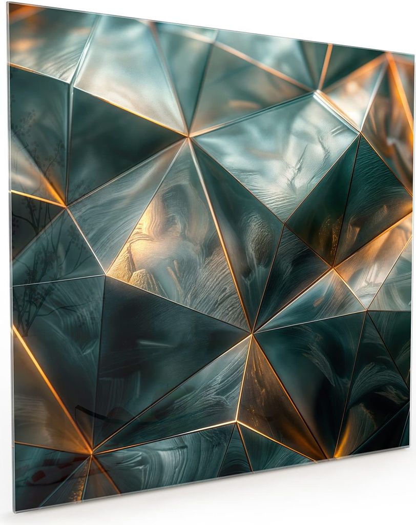 Küchenrückwand Spritzschutz Glas mit Motiv Kunstvolle Geometrie 40 x 40 cm