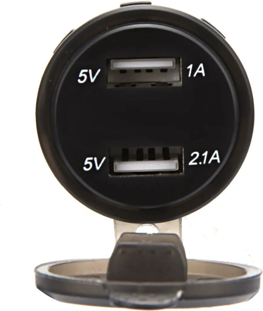 Presa di ricarica USB 3.0 doppia, 12V/24V impermeabile con interruttore touch per auto, barca, camper, blu