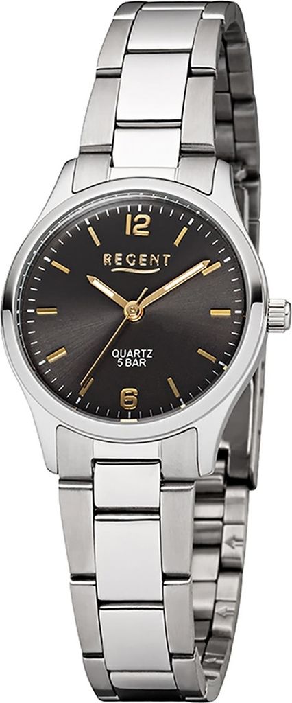 Regent Edelstahl Damen Uhr F-1326 Quarzuhr Armband silber D2UR2253411