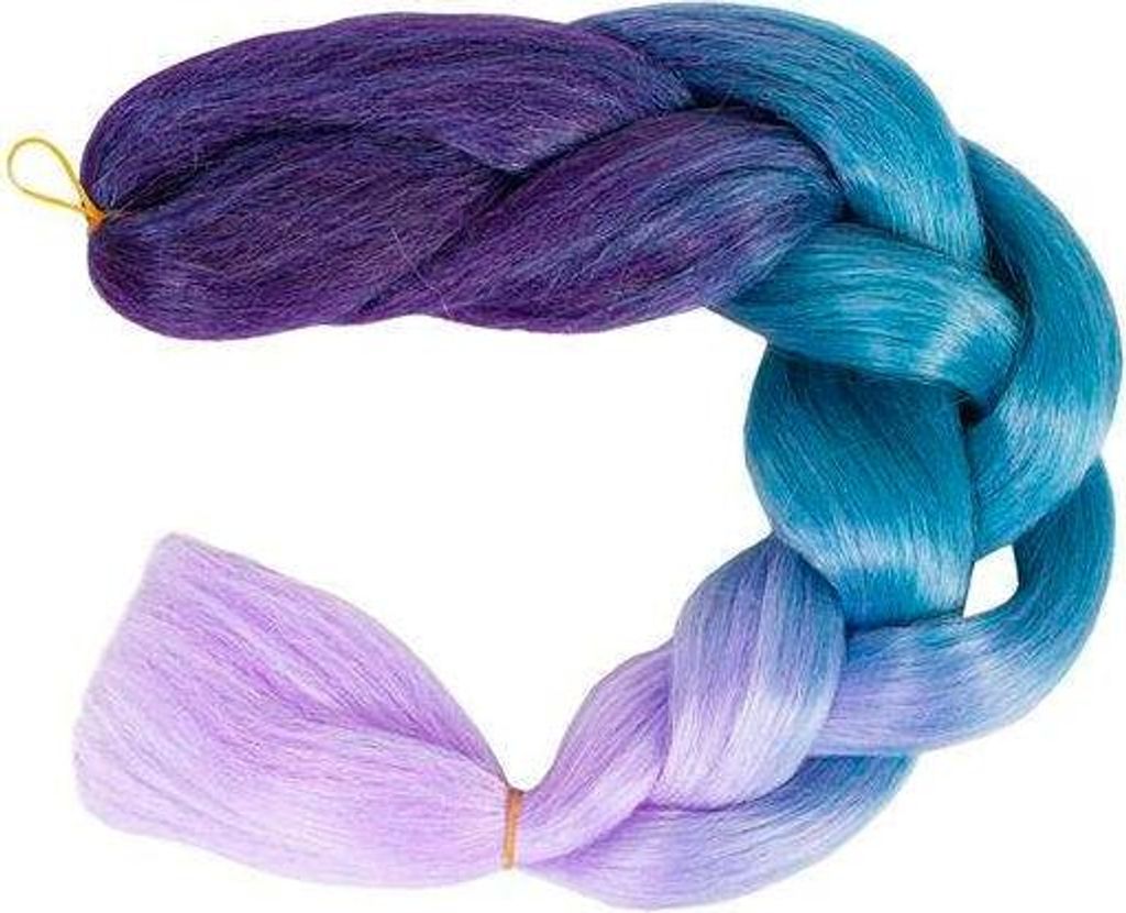 Soulima Kanekalon-Zöpfe, Ombré, violett-blau Produktbild 