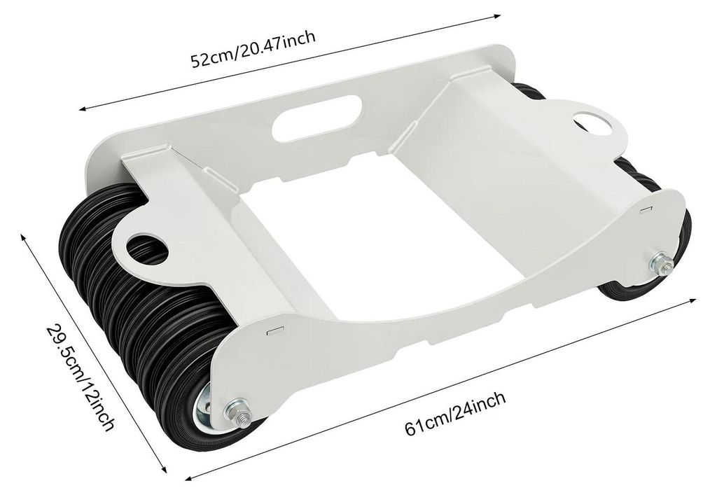 Reifen Rollwagen Auto - Reifendolly Rangierhilfe - Tragkraft 2041 kg - 61x52x29,5 cm - Metallkonstruktion - Silber