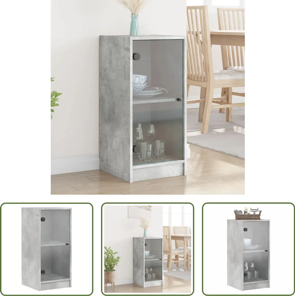 Credenza Moderna Grigio Cemento 35cm - Design The Living Store