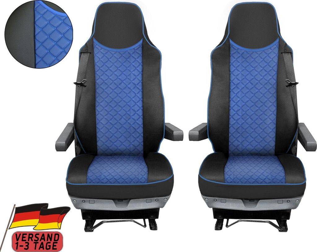 LKW Sitzbezüge Für MAN TGX TGL TGS 2015-2020 Blau Sitzbezüge