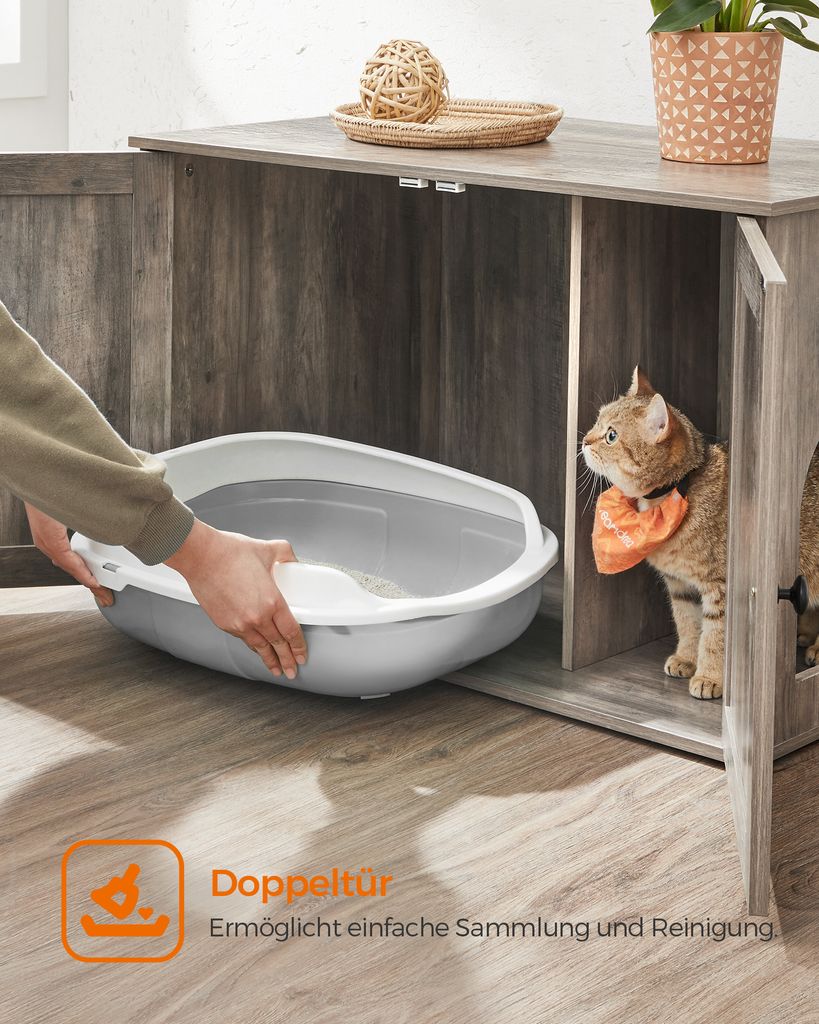 FEANDREA Katzentoilette,80x53x49,2cm,mit herausnehmbarem Produktbild 7