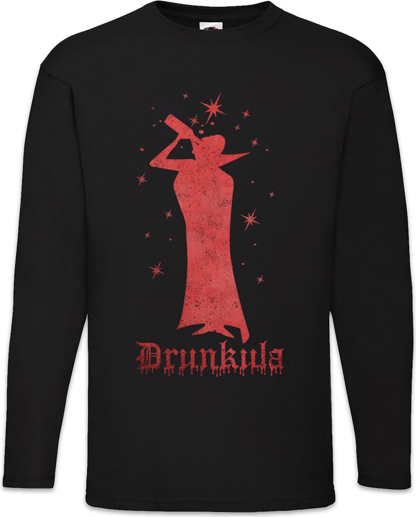 Urban Backwoods Drunkula, Langarm T-Shirt, Farbe: Schwarz, Größe: 4XL