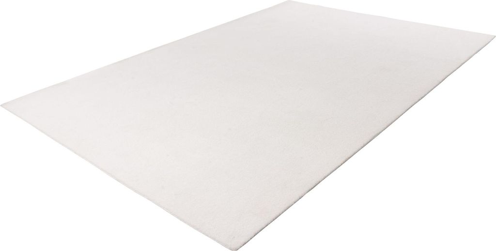 Lalee Relax Waschbares Vloerkleed 80x280 cm Effen Modernes Antislip Teppich Weiß