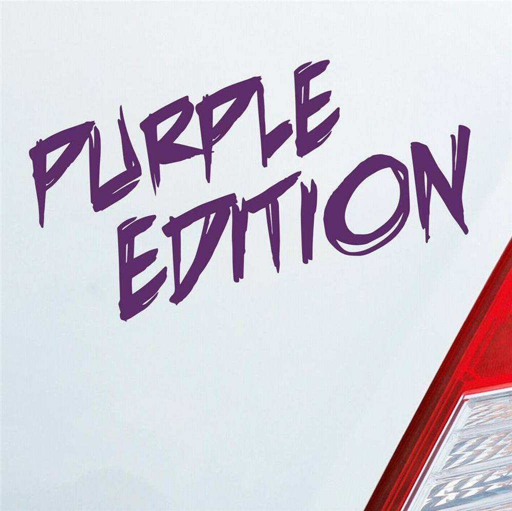 Auto Aufkleber Purple Edition Auto Car Tuning Motorrad 15x7 cm Lila Sticker Heckscheibenaufkleber