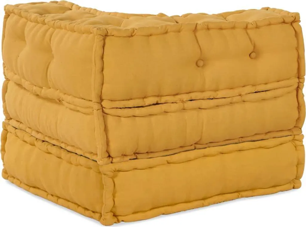 Chauffeuse de Canapé Modulable Jaune en Tissu Doux pour Salon Moderne - 8