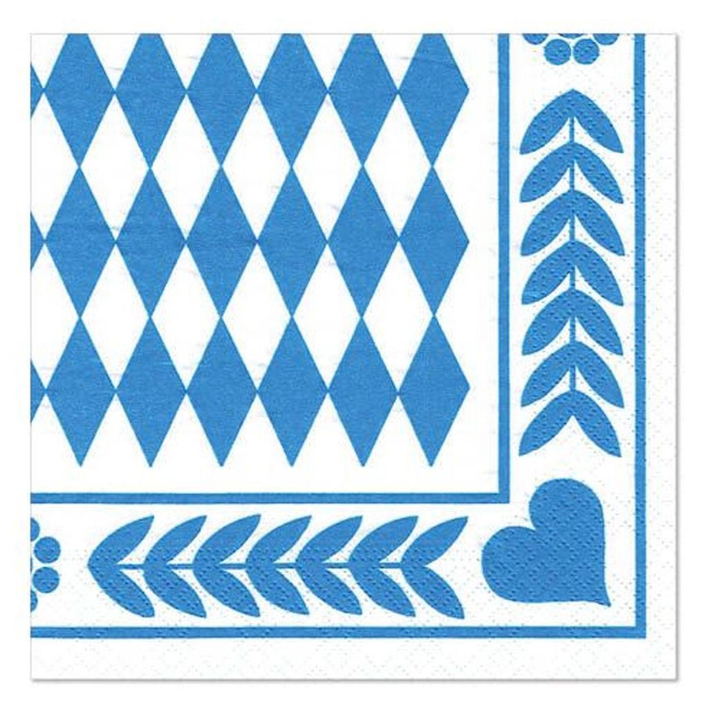 Papstar serviettes, 3 couches 1/4-pli 33 x 33 cm "bleu Image du produit 