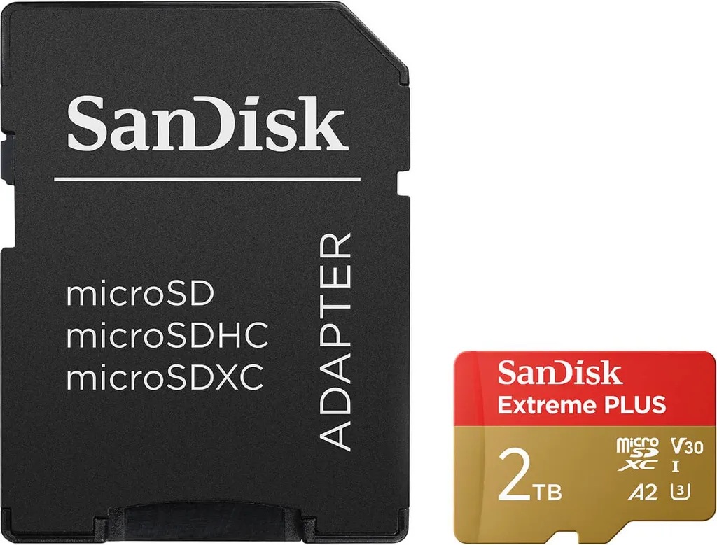 MicroSDXC 2To SanDisk Extreme Plus V30 A2 ultra rapide avec adaptateur