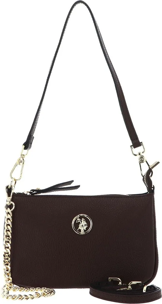 Sac hobo Arlington U.S. POLO ASSN. petit format en cuir brun souple