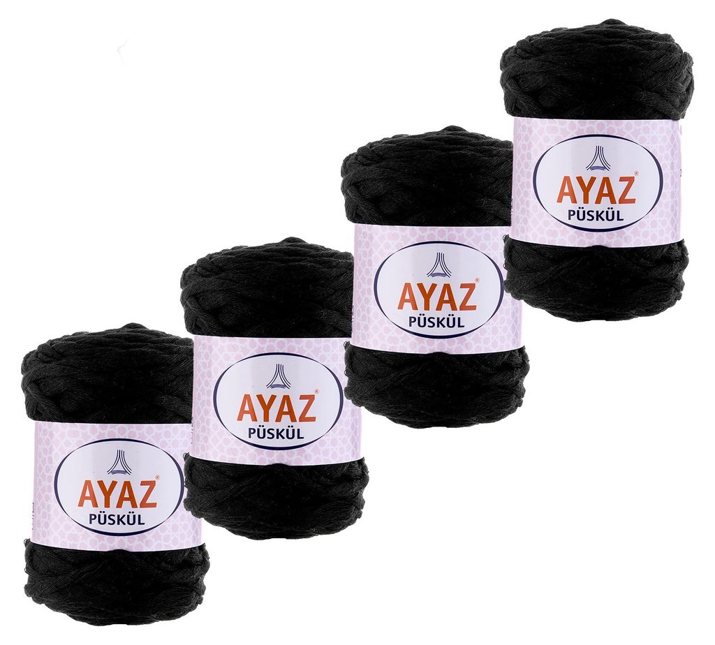 4x250g Strickgarn Püskül schwarz