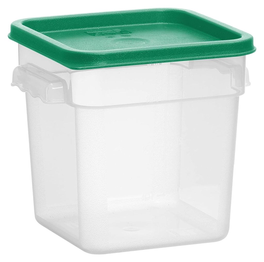 Vorratsbehälter mit Messskala und Griffen für die Aufbewahrung und den Transport von Lebensmitteln, BPA-frei, 3L, 190x190x(H)180mm, Polypropylen