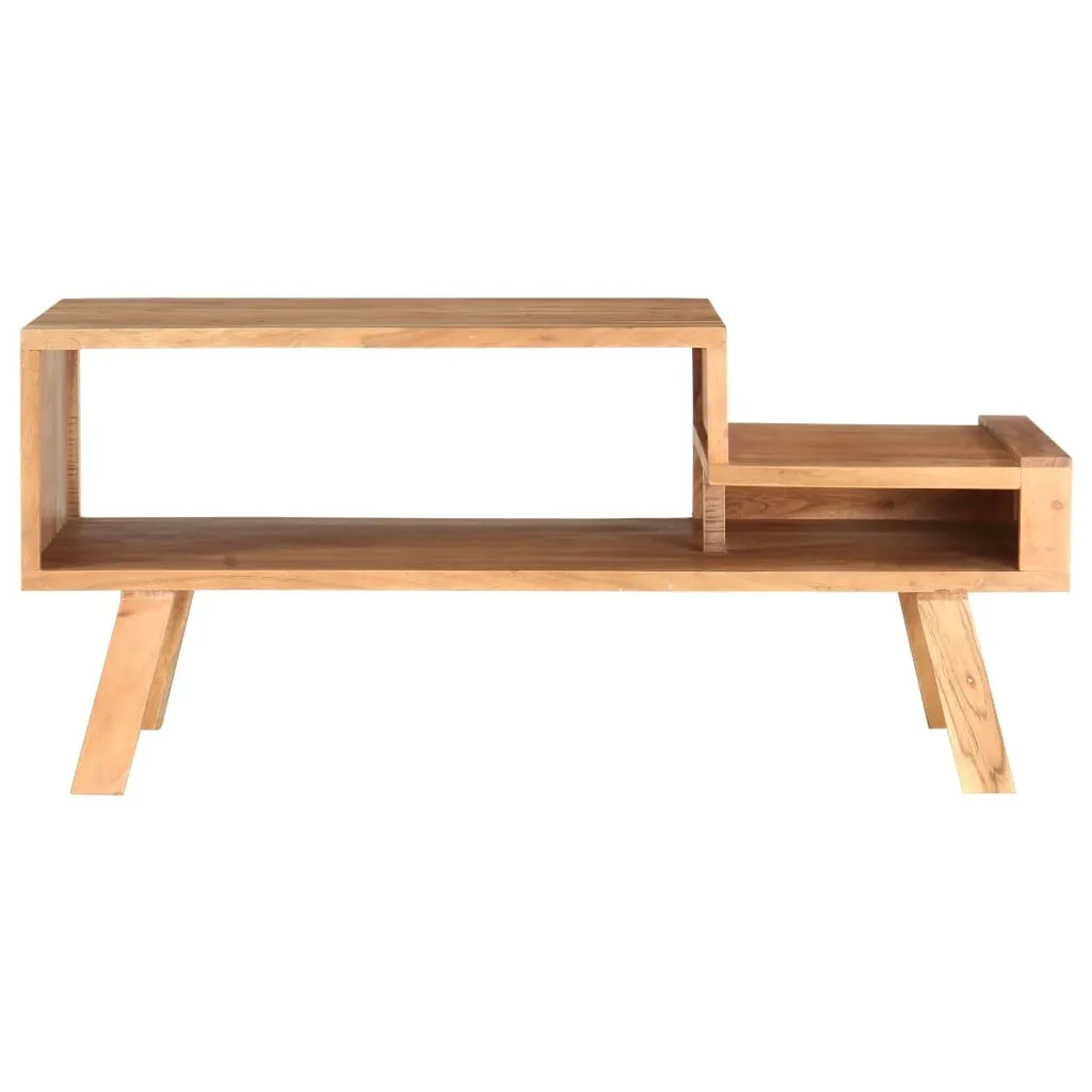 Table de Salon Rectangulaire en Bois Massif d'Acacia Style Authentique 1m