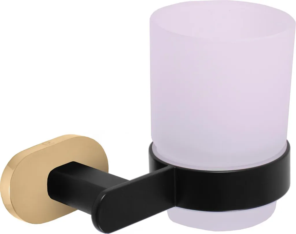 Rangement brosses à dents pour salle de bain design laiton noir doré