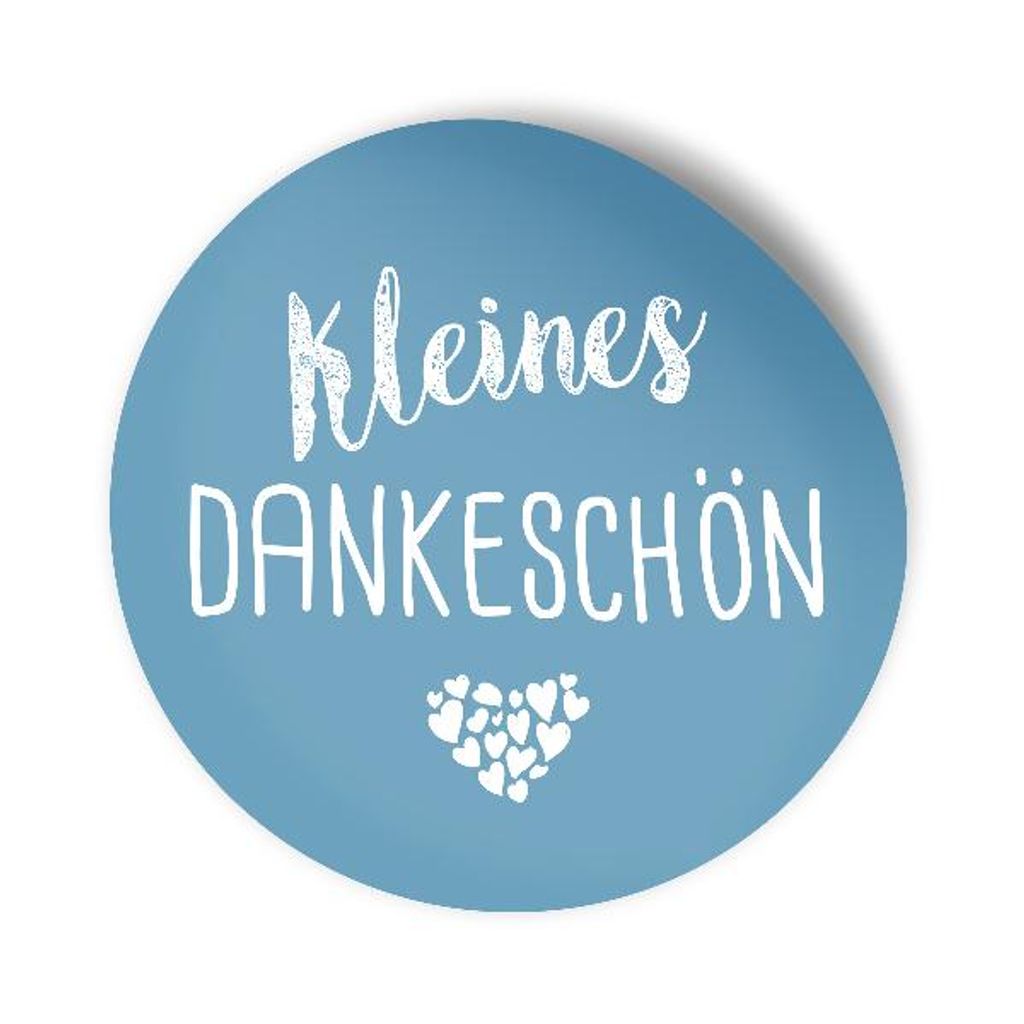 itenga 24x Sticker kleines Dankeschön (Motiv 118) nordic blue