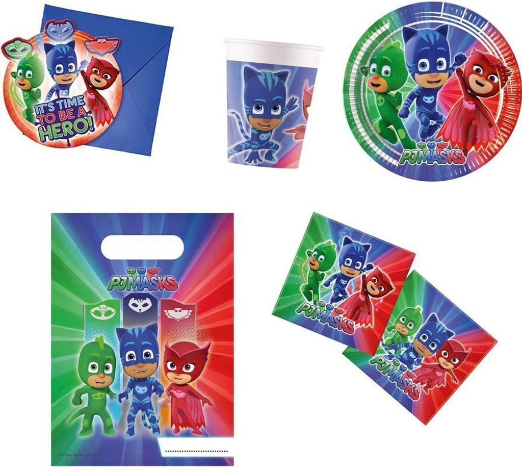 PJ Masks Pyjamahelden Partyset zum Kinergeburtstag