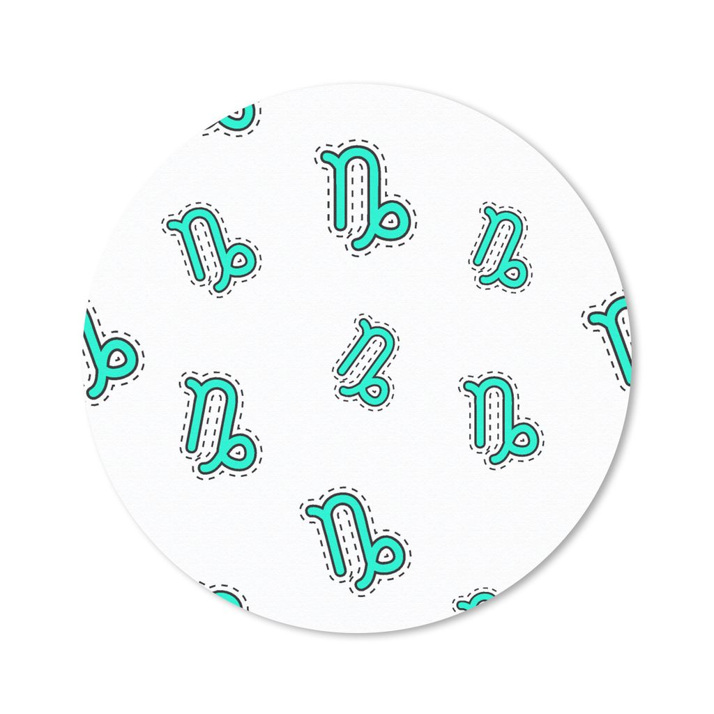 MuchoWow Mauspad Mousepad Steinbock - Gestaltung - Astrologie 20x20 cm - Mousepads - Maus Mat - Pad - Mausunterlage - Schreibtischmatte